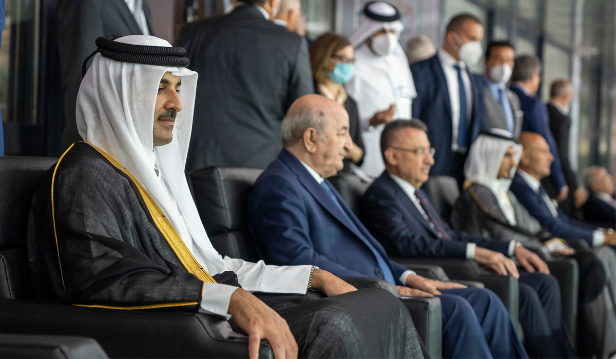 HH the Amir Attends Opening Ceremony of 19th Oran 2022 Mediterranean Games